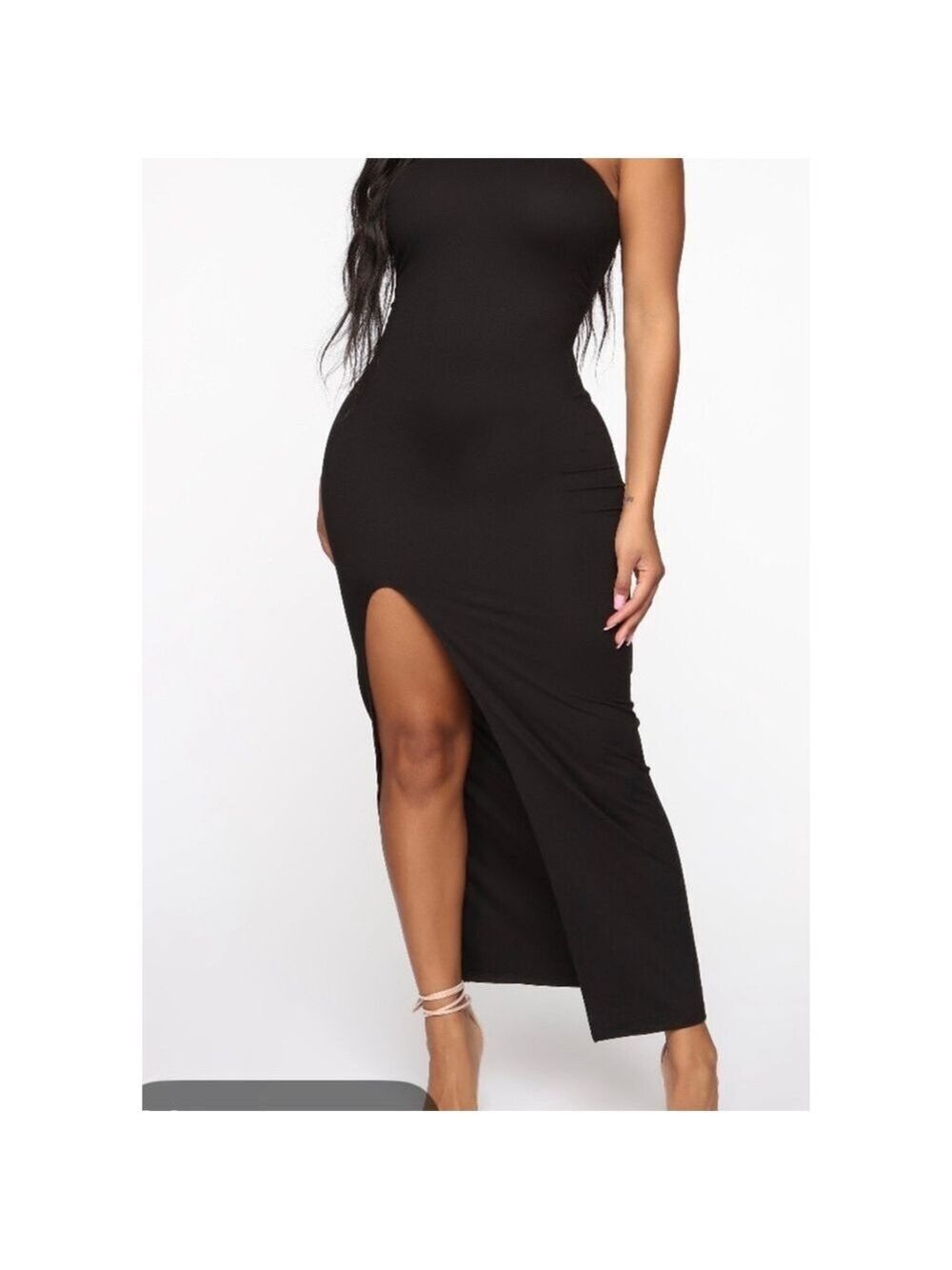 Fashion Nova black strapless dress